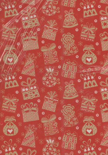 Picture of RED CHRISTMAS WRAPPING PAPER